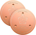 Mellbree 2-Pack Bird Bath Copper Disk, 0.6mm Reinforced 99.99% Pure Copper Cleaning Disk with Triple-Point Support for Physical Safe Clean Water, Universal Fit for Outdoor Birdbaths, Bowl (Flower)