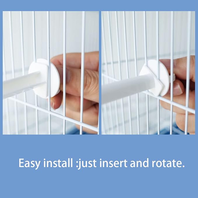 8 Canary Finch Budgie Bird Cage Universal Plastic Stand Perches Holders（5.7 Inches）