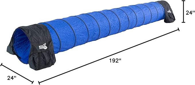 Better Sporting Dogs 16 Foot Dog Agility Tunnel with Sandbags | Dog Agility Equipment | Dog Agility Training