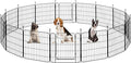 Yaheetech Expandable Dog Playpen, 16 Panel 20 inch Puppy Playpen with Door Indoor/Outdoor Pet Fence for Small Medium Dogs