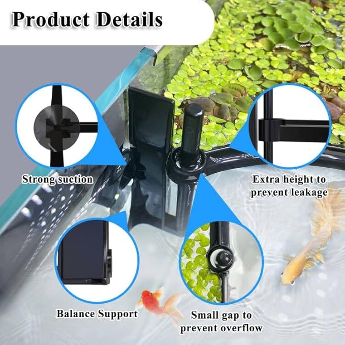 Floating Plant Corral for Aquarium, Fish Tank Accessories to Separate Floating Plants, Automatically Adjusts Height with Water Level, Suitable for All Floating Plants and All Aquariums (Style 1)