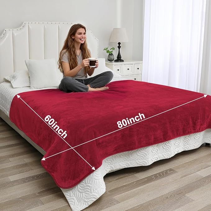 Waterproof Bed Blanket - Reversible Sherpa Throw with Leak-Resistant TPU Layer - 80x60 Stain Resistant, Machine Washable Bed Protector for Couch, Bed & Pets