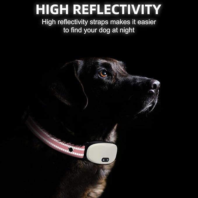 Collar Replacement Strap, Reflective Replacement Nylon Collar Strap Dog GPS Training Bark Receiver Collars, Durable Adjustable E Collar Straps for Small Medium Large Dogs, Pink
