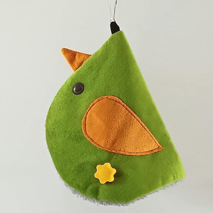 Bird Snuggle Swing Tent - Hanging Sleeping Hut with Perches for Small Birds Parrot Parakeet Cockatiel Conure Budgie Finch Quaker