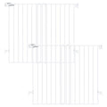Babelio Baby Gate for Stairs, Kitchen & Doorways, No Bottom Bar| Easy Install| One-Handed Operation| Auto-Close| Hardware Mount Safety Dog Gate (White - B17, 34" H, 26-43" W-Standard 2 Pcs)