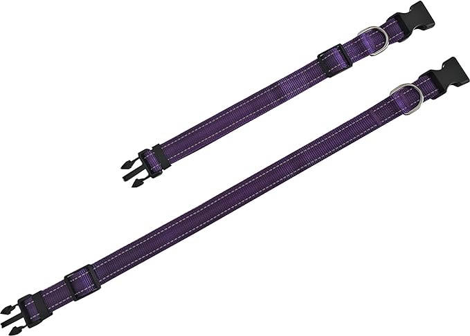 Adjustable Nylon Dog Collar, Reflective Collar 1 Inch 3/4 Inch 5/8 Inch Wide, for Large Medium Small Dogs