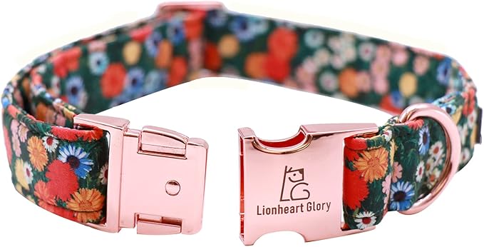 Lionheart Glory Cute Floral Pattern Pet Collar - Adjustable for X-Small Dogs