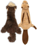 Best Pet Supplies Squeaky Dog Toys with Soft Durable Fabric for Small, Medium and Large Pets Interactive Toy for Indoor Play, Supports Active Biting and Play - Monkey, Squirrel, Small