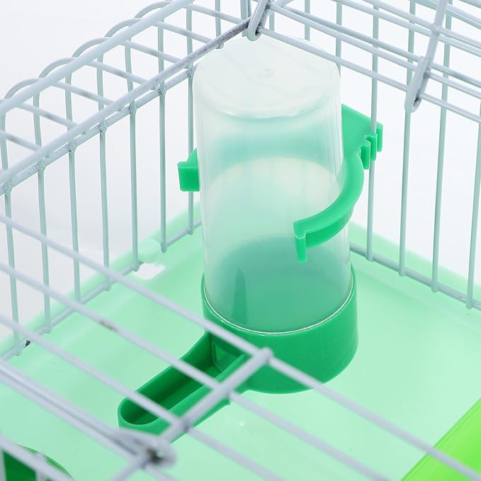 BESPORTBLE Portable Bird Travel Carrier Cage with Perch Food Box Waterer Transparent Bird Parrot Carrier Hamster cage