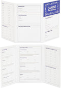 Juvale Puppy Record Card - Compact Portable Puppy Vaccination Record & Ink-Resistant Dog Vaccination Card - Dog Breeding Supplies - Pack of 24, 5 x 3.5 in Folded, White, Paper