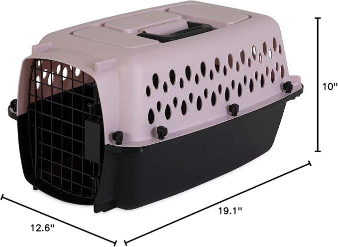 Petmate Fashion Vari Kennel, 19", for Dogs Up to 10 Lbs, 19.1"L x 12.6"W x 10.0"H, Made in USA