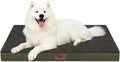 Large Comfy Washable Dog Bed, Orthopedic Egg Crate Foam Dog Crate Mat for Large Dogs with Removable Cover, 41x27 Inch, Coffee