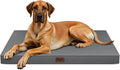 Outdoor Extra Large Dog Bed, Jumbo Waterproof Dog Bed for Large Dogs, Orthopedic Egg Crate Foam Pet Mat with Removable Oxford Cooling Cover, Grey