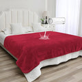 Waterproof Blanket for Beds – Ideal for Couch & Pets Splash Proof Sherpa Throw, Leakproof TPU Layer, Stain Resistant Washable Bed Protector – Burgandy, 90"x 80"