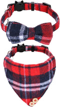 Faleela Breakaway Cat Collar with Bells - 2 Pack Cat Collar with Bells, Cat Collars with Bandana, Accessories for Pet Collars, Adjustable for Cats and Small Dogs