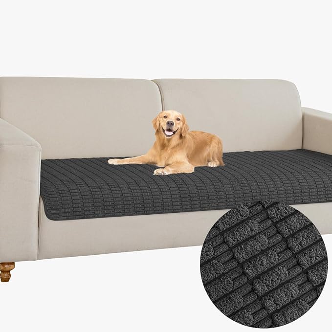 Muamar Dog Bed Cover Sofa Protector,Anti Slip Waterproof Sofa Covers for Living Room Couch Covers,Sofa Mat,Seat Cover, Dog Mat,Pet Pad for Furniture Bed Sofa Protector 1 Piece (30x82 inch, Black)