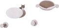 TRIXIE Wall Mounted Cat Lounge Set with Hammock & Condo – Climbing Shelve with Plush Condo & Sisal Step – Wall-Mounted Cat Furniture for Scratching & Lounging – Gray-Brown, 18.75 x 11 x 11.25 in