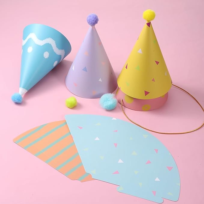 6 Pcs Birthday Hats for Dog/Cat, Mini Party Hats for Stuffed Animals, Adjustable Birthday Party Hat, Pet Accessories for Dolls, Dog, Cat, Small Animals (Multi-Color)