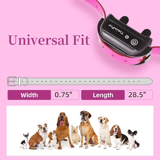 Universal 27 ½” X ¾” Replacement Band Strap for Dog Training Collar - Adjustable Waterproof TPU for Remote E-Collar, Static/Vibration Shock Trainer, Fits Most Bark Control & Obedience Devices