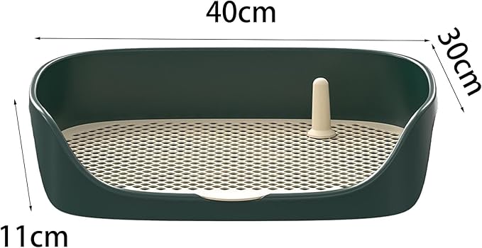 Dog Tray with Wall for Cats and Dogs, Elevated Pet Feeding Station, Wall-Mounted Pet Bowl Tray with Barrier, Multi-Level Pet Food Dispenser for Clean Feeding- Green S