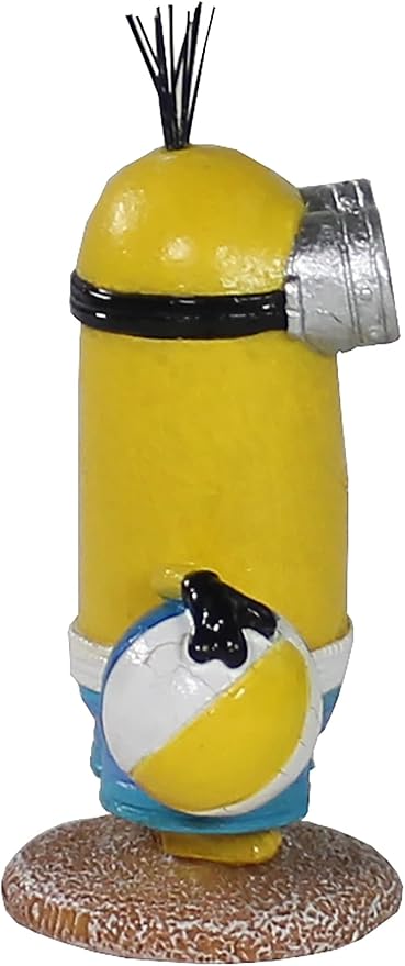 Penn-Plax Minions Officially Licensed 3-Piece Aquarium Ornament Bundle – Includes Kevin, Stuart, and Bob – Beach Themed – Small