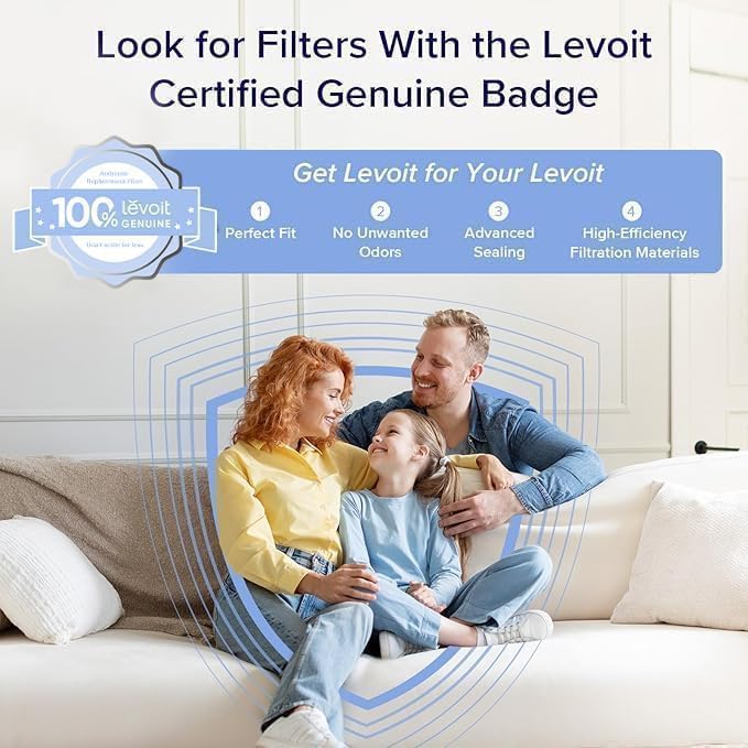 LEVOIT Genuine Vital 200S-P Air Purifier Toxin Absorber Replacement Filter, Supports HEPA Sleep Mode, High-Efficiency Activated Carbon Filter for Odor, Pollen, Vital 200S-RF-TX, 1 Pack, Green