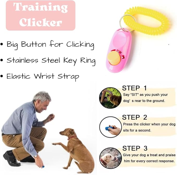 PupLuxe Puppy Starter Kit | Pink 22 Piece Great for Dog Training A Welcome Gift New First Time Owners and Experience Bundle
