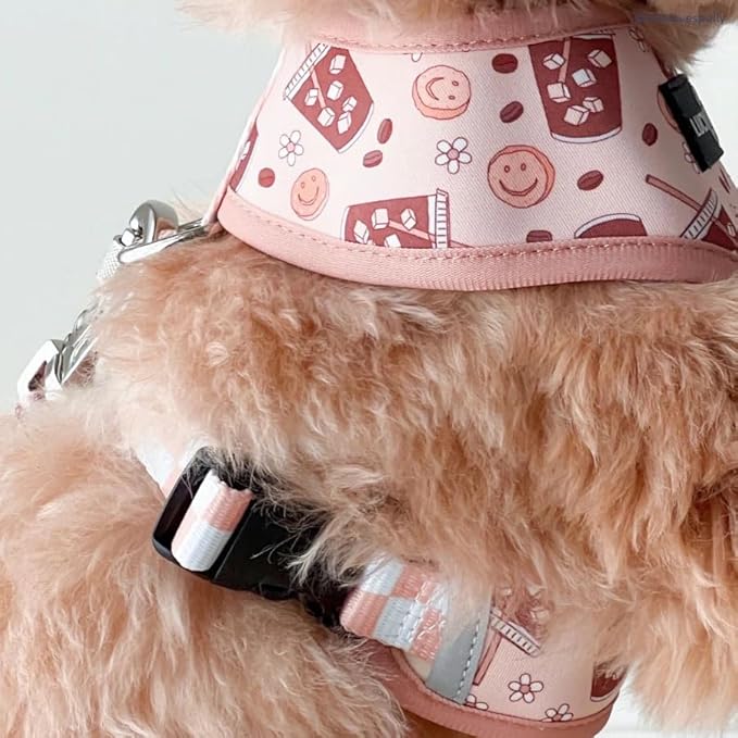 Lucy & Co. Cute Reversible Dog Harness Walking Halter - Best Designer Pet Harnesses for XS - XL Dogs - Padded Adjustable Vest for Easy Walking (Large, Merry & Bright)