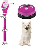 2 Pack Dog Doorbells, Pet Training Bells for Go Outside Potty Training and Communication Device Large Loud Dog Bell Cat Puppy Interactive Toys Adjustable Strap Door Bell (Purple)