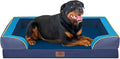 Comfort Expression Orthopedic Dog Bed for Extra Large Dogs 45x35 Inch, Waterproof Egg Crate Foam XL Pet Bed with Removable Bolsters, Dog Couch with Washable Cover & Non-Slip Bottom, Hidden Bay