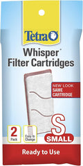 Tetra Filter Aquarium Cartidges, Removes Odors and Discoloration, Ready to Use, Small Whisper Filters, 2 Count