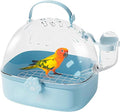 Bird Travel Carrier,PVC Travel Hamster Cage with Water Bottle - Pet Bird Carrying Supplies Spacious Design for Sparrow Macaws Conures Chinchillas Budgies Cockatiels Parakeet Hedgehog