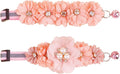 2 Pack Cat Collar Pink Floral with Bell and Removable Flower Bowtie Breakaway Adjustable Cat Collar for Girl Kitten Puppy Small Cats Dogs Daily Decoration (XQ102-2)