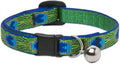LupinePet Originals 1/2" Tail Feathers Cat Safety Collar with Bell , 8-12"