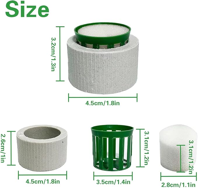 12 Pack New Upgrade Aquarium Plant Weights, Aquatic Plants Fixed Ring Set, Anti-Floating Ceramic Aquarium Plant Rings, Aquarium Landscape Decoration Fish Tank Accessories 1.8 x 1.3 Inch