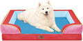 Comfort Expression Orthopedic Dog Bed for Large Dogs 36x27 Inch, Waterproof Egg Crate Foam Large Pet Bed with Removable Bolsters, Dog Couch with Washable Cover & Non-Slip Bottom, Los Angeles