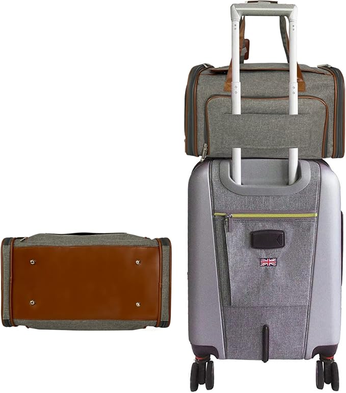 Mr. Peanut's Gold Series Double Expandable Pet Carrier - Platinum Gray