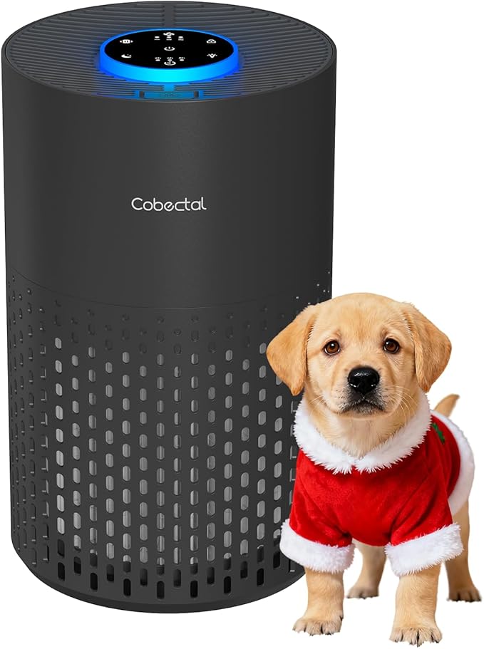 Air Purifiers for Bedroom Home, Cobectal Air Cleaner with H14 True HEPA 3-in-1 Filter for Room up to 1050 ft², Aroma Function, Sleep Mode, Portable Air Purifiers for Office, Dorm, RVs, Black