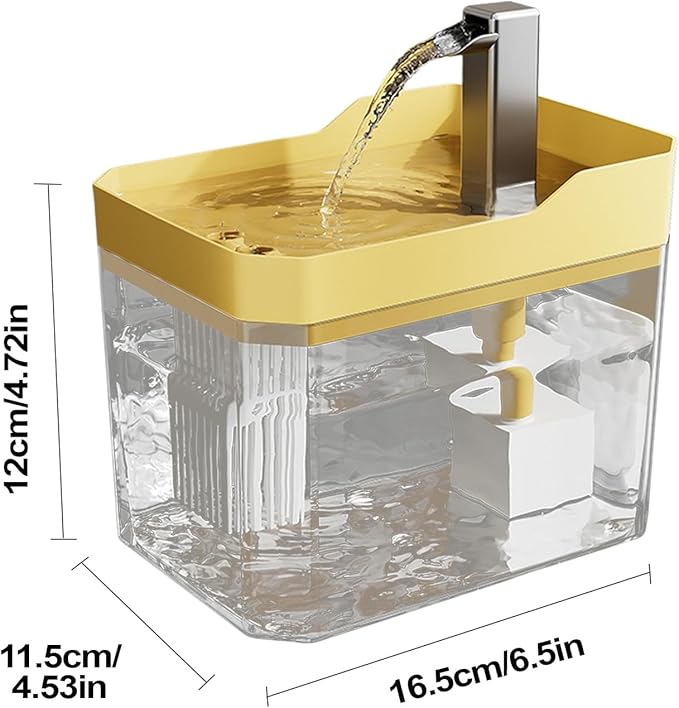 Cat Water Dispenser Fountain, Silent Pet Drinking Organizer, Quiet Supply for Dogs Cats Multi Animal Households Indoors Apartment Dormitory Hotel, Household Supply for Reliable Daily Use