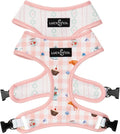 Lucy & Co. Sipping Slowly Reversible Dog Harness, Adjustable Comfort Fit with Dual Leash Attachments, Small
