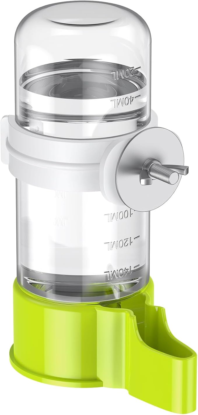 Pawfly Bird Water Dispenser, Automatic Water Feeder, Plastic Bird Cage Dispenser, Green Parrot Waterer for Parakeet Cockatiel Budgie Lovebirds (Not Fit for Food Feeding)