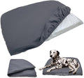 Dog Bed Cover Waterproof Replacement Machine Washable Covers for 44x32 Inch Dog Bed Heavy Duty Scratch Resistant Mattress Protector Pet Bed Cover Only Grey