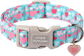 Unique style paws Valentine's Day Dog Collar Plastic Buckle Collar with Pendant Colorful Love Heart Gift Wedding Small Medium Large Boys Girls Dogs