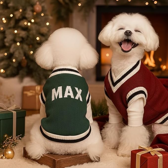 Personalized Dog Sweater Custom Pet Knit Outfit Warm Soft Puppy Apparel Comfortable Daily Wear Unique Design for Small Medium Large Pets