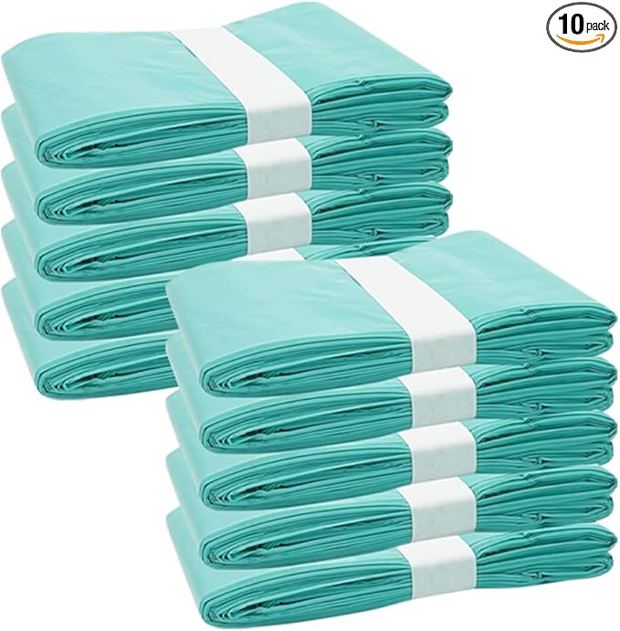 Cat Litter Pail Liner Refills Bags Compatible with Litter Champ Litter Pail, Lightly Scented, Green, 10 Count