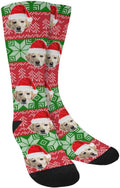 Custom Face Socks, Personalized Dog Lover Pet Photo Picture on Socks Unisex Athletic Crew Socks for Men Women