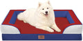 Comfort Expression Orthopedic Dog Bed for Large Dogs 36x27 Inch, Waterproof Egg Crate Foam Large Pet Bed with Removable Bolsters, Dog Couch with Washable Cover & Non-Slip Bottom, American Flag 2