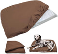 Dog Bed Cover Waterproof Replacement Machine Washable Covers for 44x32 Inch Dog Bed Heavy Duty Scratch Resistant Mattress Protector Pet Bed Cover Only Brown