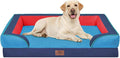 Comfort Expression Orthopedic Dog Bed for Extra Large Dogs 42x30 Inch, Waterproof Egg Crate Foam XL Pet Bed with Removable Bolsters, Dog Couch with Washable Cover & Non-Slip Bottom, Philadelphia