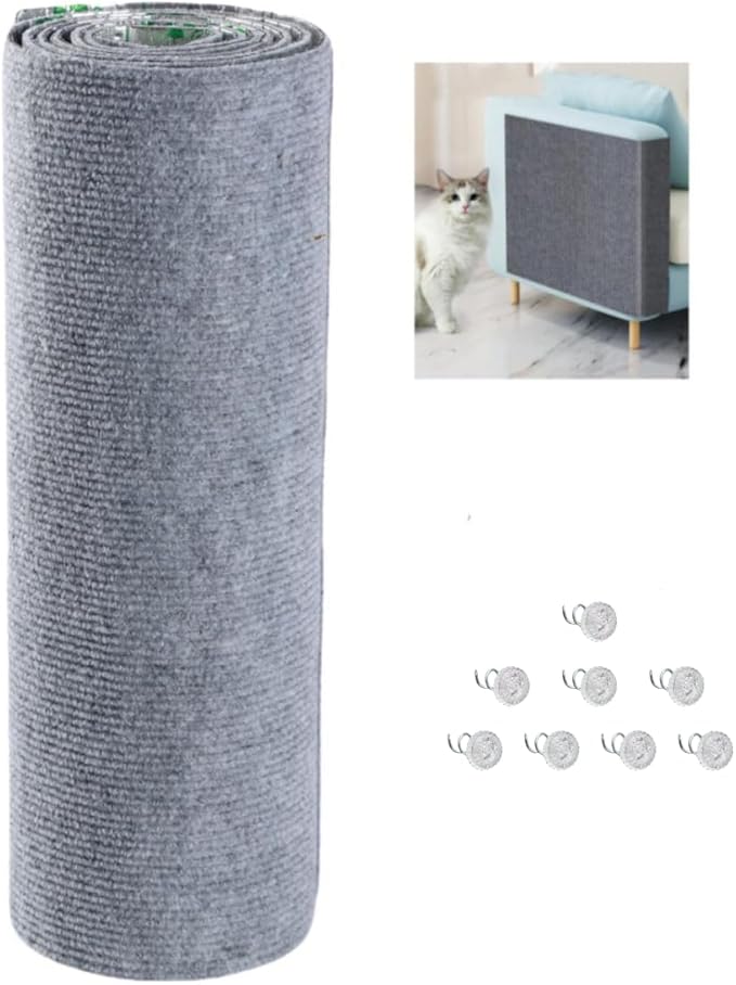 SHENGOCASE 78.7"x15.8" Trimmable Self-Adhesive Carpet Mat Pad Replacement for Cat Tree Shelves, Cat Wall Furniture Steps, Carpet Scratching Post Scratcher Couch Protector